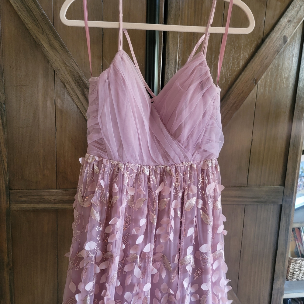 Trixxi Lavender Layered Kids Dress